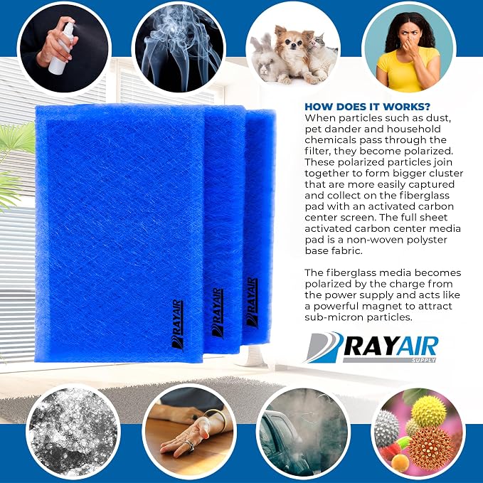 RAYAIR SUPPLY 16x20 Replacement Filter Pads Compatible - Image 5