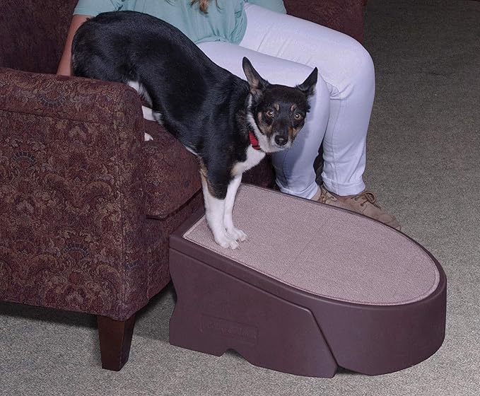 Pet Gear Stramp Stair and Ramp Combination for Dogs/Cats, Easy Step, Lightweight/Portable, Sturdy, Easy Assembly (No Tools Required) Espresso