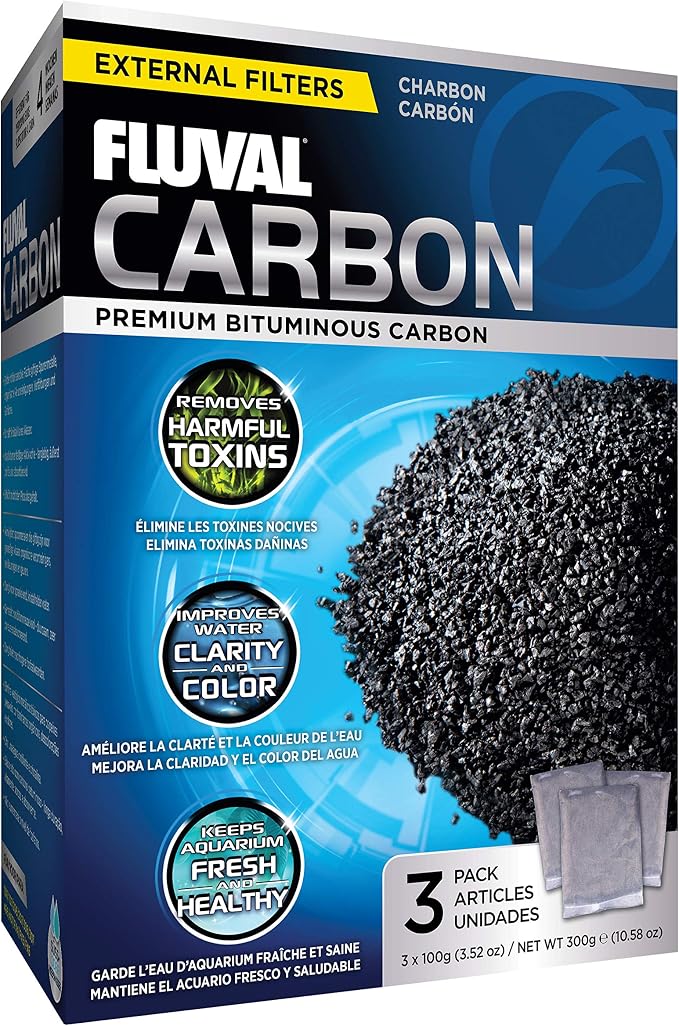 Fluval Carbon Filter Media for Aquariums, Premium Bituminous Carbon Inserts by Fluval
