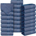 Casa Lino Face Towels & Body Wash Cloths for Showering - 100% Cotton Wash Cloths for Bathroom - Highly Absorbent & Quick Drying Washcloth Set - Cotton Washcloths 24 Pack (12" x 12") - (Cobalt Blue)