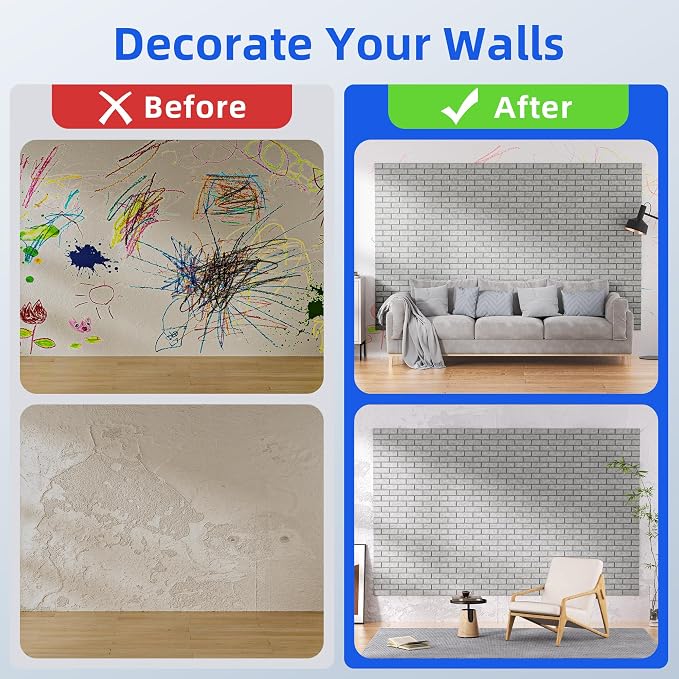 12 Pack Acoustic Panels with Self Adhesive, Soundproof Wall Panels, Brick Sound - Image 7