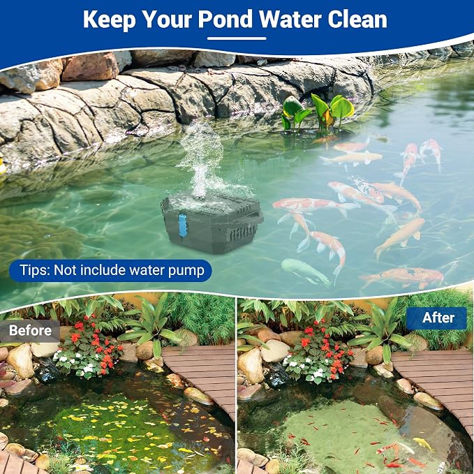 NFESOLAR Small Pond Filter for Outdoor Ponds Fish Tank 50-600 Gallon, Filter - Image 5