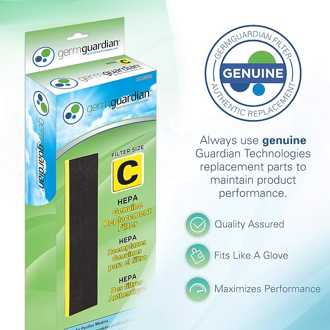 GermGuardian Air Purifier Filter FLT5000 Genuine HEPA Replacement Filter C - Image 4