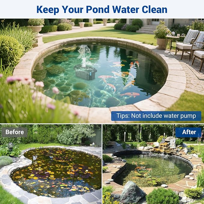 NFESOLAR Pond Filter for Outdoor Ponds, Filter Box - Image 5