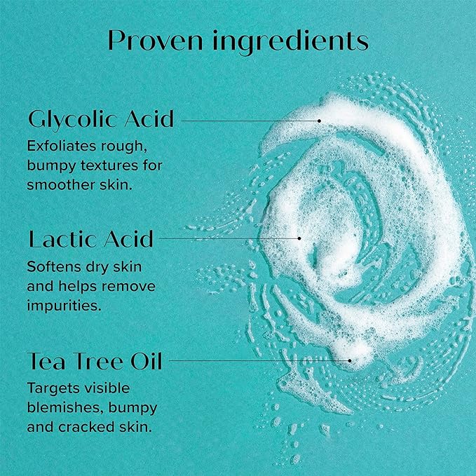 MEDIX Exfoliating Glycolic Acid Body Wash & Face Wash + Coconut Body Lotion Skin Care Set | Coconut Oil Lotion Body Cream & AHA + Lactic Acid Foaming Body Wash For KP Bumps, Keratosis Pilaris, & Acne