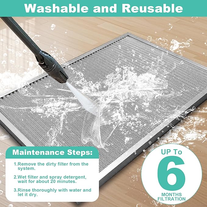 20x25x1 Reusable Electrostatic Air Filter, MERV 8 Washable HVAC AC Furnace - Image 6