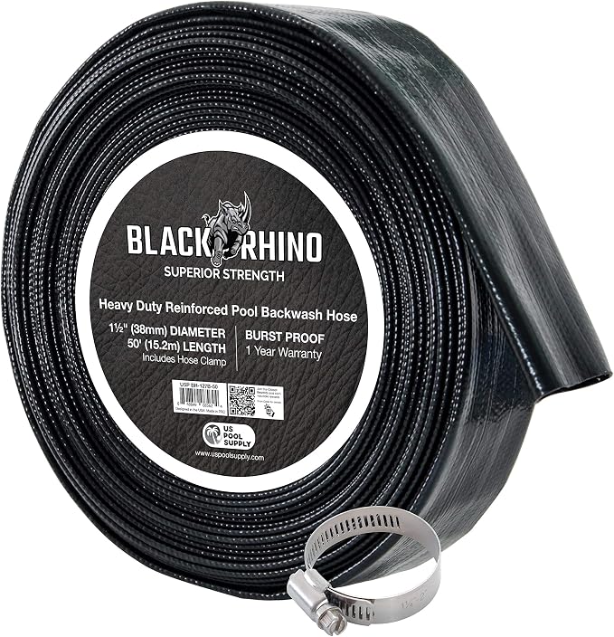 U.S. Pool Supply Pool Backwash Hose 1 1/2 Inch Diameter x 50 Feet by USPoolSupply