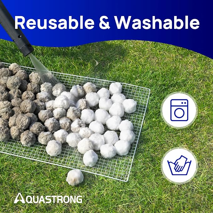 AQUASTRONG Pool Filter Balls for Sand Filters, 5.5 lbs Reusable Pool Sand - Image 5