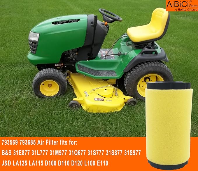 793569 Air filter for Briggs & Stratton 793685 John Deere GY21055 MIU11511 - Image 2