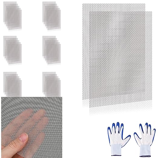 32 Pcs 13x9 20 Mesh 304 Stainless Steel Wire Mesh Sheet, Rustproof Metal Mesh by Unknown