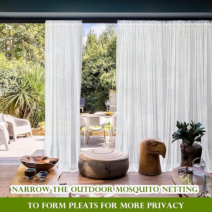 RYB HOME Outdoor Mosquito Net for Porch/Patio/Canopy/Gazebo - Image 7