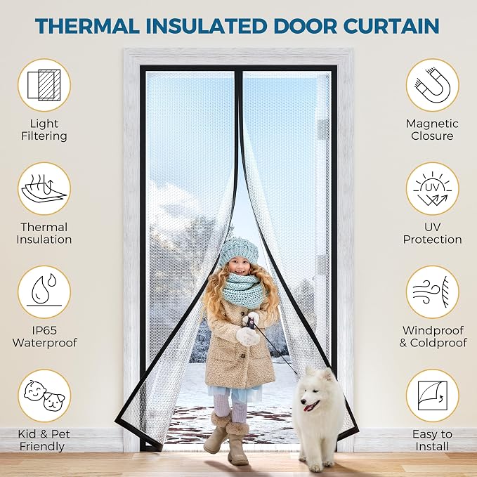 Magnetic Thermal Insulated Door Curtain - Image 2