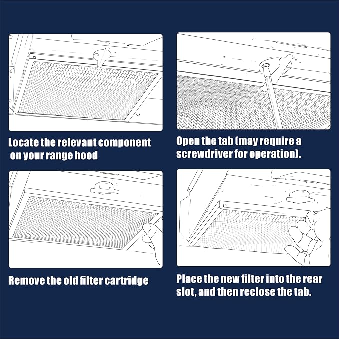 97007696 41F UPGRADED Range Hood filter 10.5 x 8.75 - Image 5