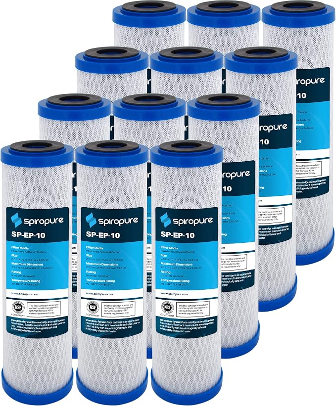 SpiroPure 10x2.5 Carbon Block Water Filter EP-10 155531-43 CB-25-1005 by SpiroPure