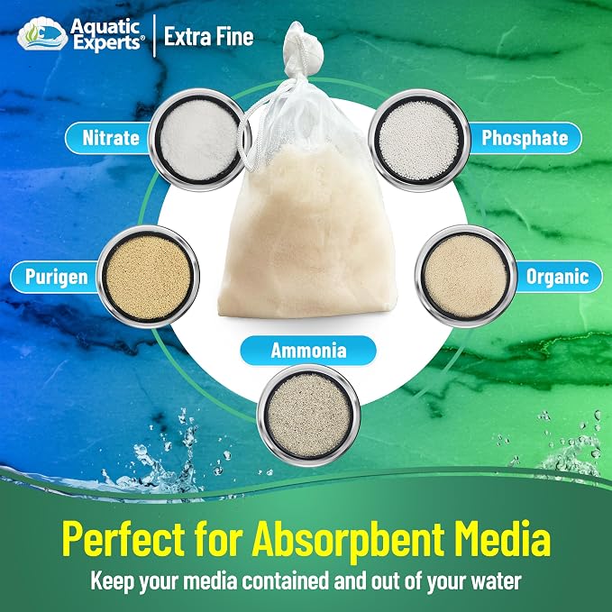 Aquatic Experts Extra Fine Aquarium Media Bag, Durable Drawstring Bags - Image 5
