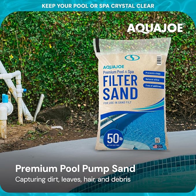 Aqua Joe Premium Pool and Spa Filter Sand, Natural Silica, 50 Lb Bag - Image 7