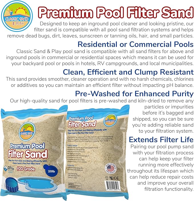 CLASSIC SAND & PLAY Swimming Pool Filter Sand - Image 2