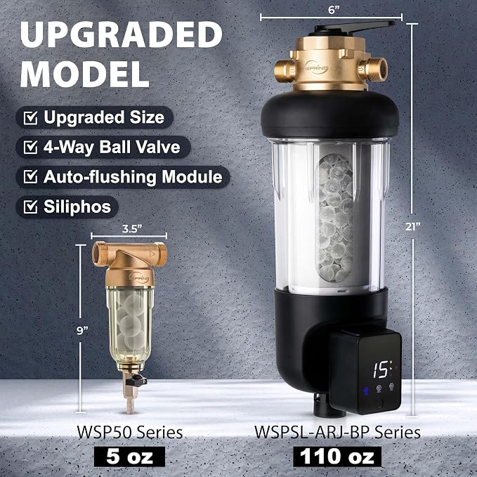 iSpring WSP100SL-ARJ-BP, NSF Certified, Whole House Spin Down Sediment Water - Image 3