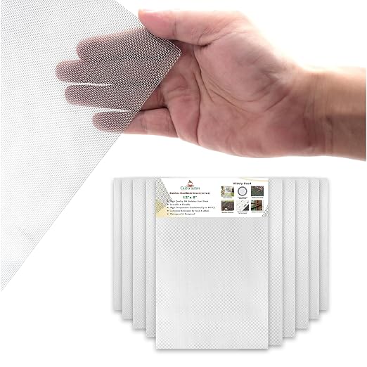 Stainless Steel Wire Mesh 10-Pack 12×8 Inches – Durable, Windows etc. by Californistan