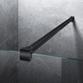 Frameless Shower Door Support Bar, Stainless Steel Wall-to-Glass Support Arm to Fixed Shower Glass Panel, for 1/4"-3/8" (6-10 mm) Door, 180° Pivot & Stow-Flat Mode (Matte Black, 31.5-inch(800mm))