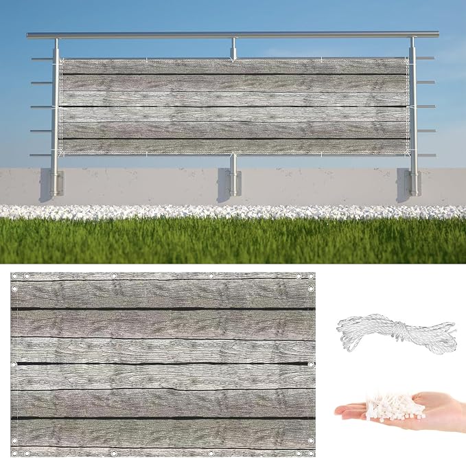 Privacy Fence 2.5' x 32.8' UV-Protection Wind-Resistant Privacy Screen Outdoor by AYLFBFU