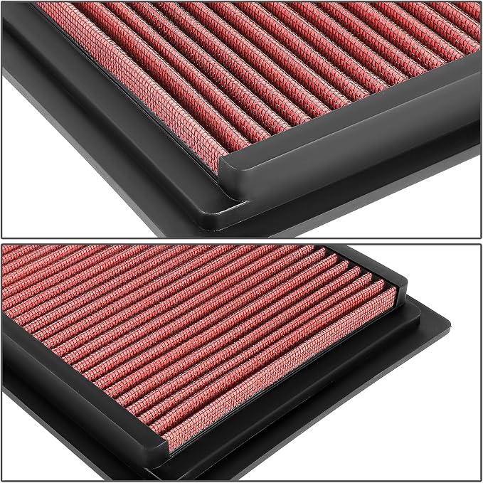 DNA Motoring AFPN-250-RD Washable Drop In Panel Air Filter Enhance Engine - Image 3