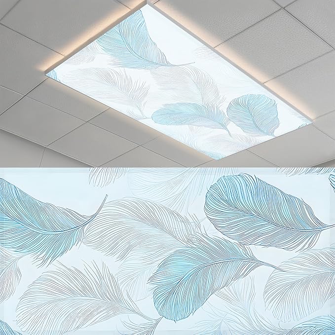 2 Pack Fluorescent Light Covers- 4 x 2 Feet Magnetic Ceiling Light Cover Room by BSFHH
