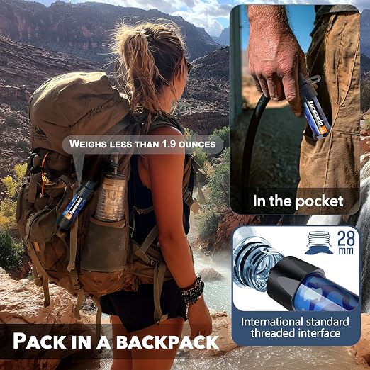 Straw Water Filter 5 Pack – Outdoor Camping & Hiking Survival Gear Kit - Image 5