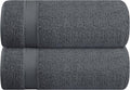 Belizzi Home Cotton 2 Pack Oversized Bath Sheet 35x70, Large Bath Sheet, Ultra Soft, Absorbent, Compact, Eco-Friendly, Recyclable, Quick Drying and Lightweight Towel - Charcoal Grey