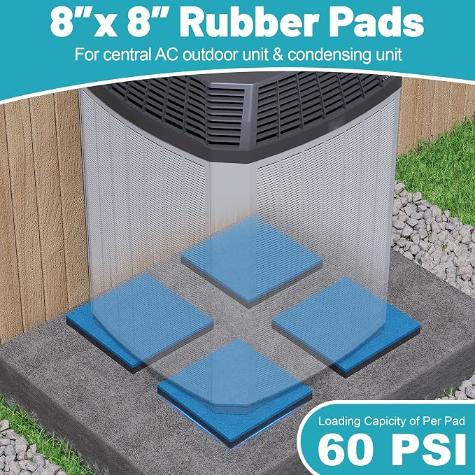 4 Pack Anti Vibration Pads, Heavy Duty Rubber Pads, Air Compressor, Washing - Image 6