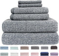 Everplush Diamond Jacquard 6 Pieces Bath Towel Set, Luxury Super Soft Oversized everplush Towels, Highly Absorbent everplush Diamond Jacquard Quick Dry Bath Towel for Bathroom Dusk
