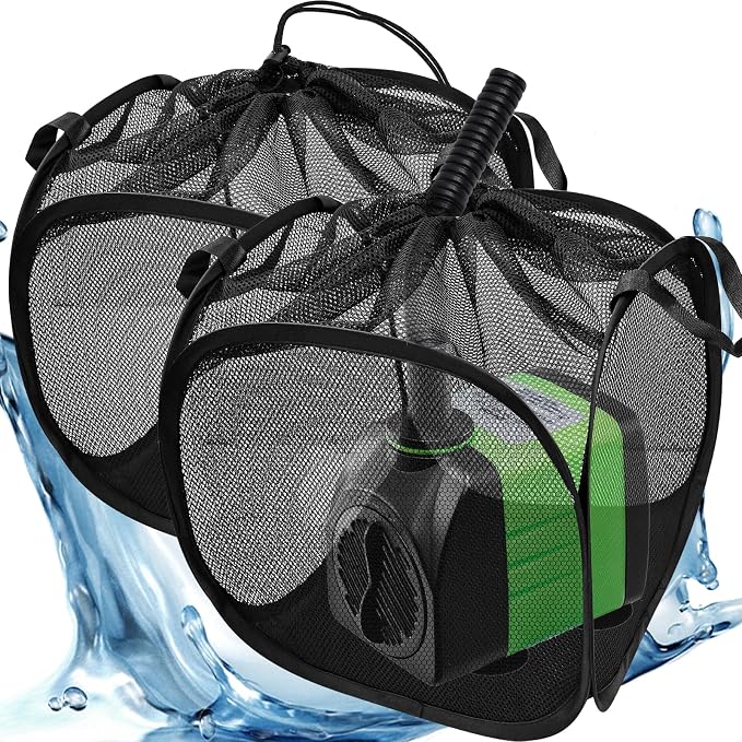 2Pcs Pop Up Pond Filter Bag 7inch Stainless Steel Wire Water Pump Barrier Box by Voccos