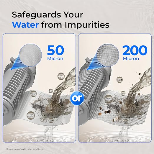 Waterdrop Spin Down Sediment Filter, Backwash Whole House Water Filter System - Image 3