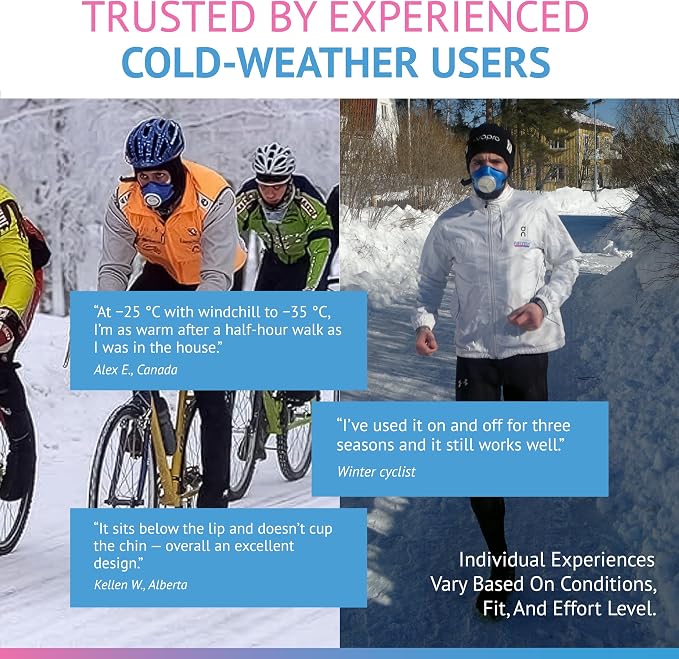 Cold-Weather Breathing Mask for Athletes & Cold-Air-Sensitive Users — Warms & - Image 9
