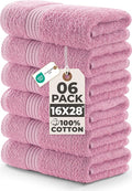 Utopia Towels 6 Piece Premium Hand Towels Set, 16 by 28 inches, 100% Ring Spun Cotton, Lightweight and Highly Absorbent Towels for Bathroom, Travel, Camp, Hotel, and Spa, Pink