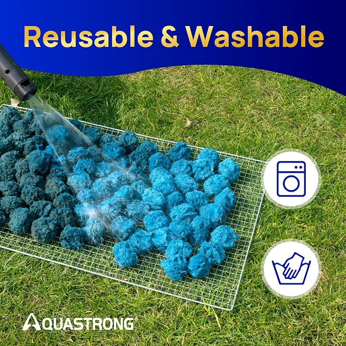 AQUASTRONG Pool Filter Balls for Sand Filter Pump, 4.6 lbs Reusable Sand Filter - Image 5