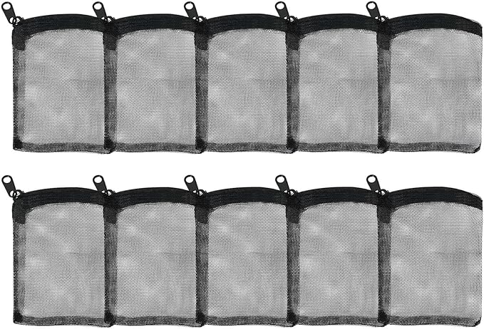 AQUANEAT 10pcs Aquarium Filter Media Bags, Fish Tank Coarse Mesh Bags by Aquaneat