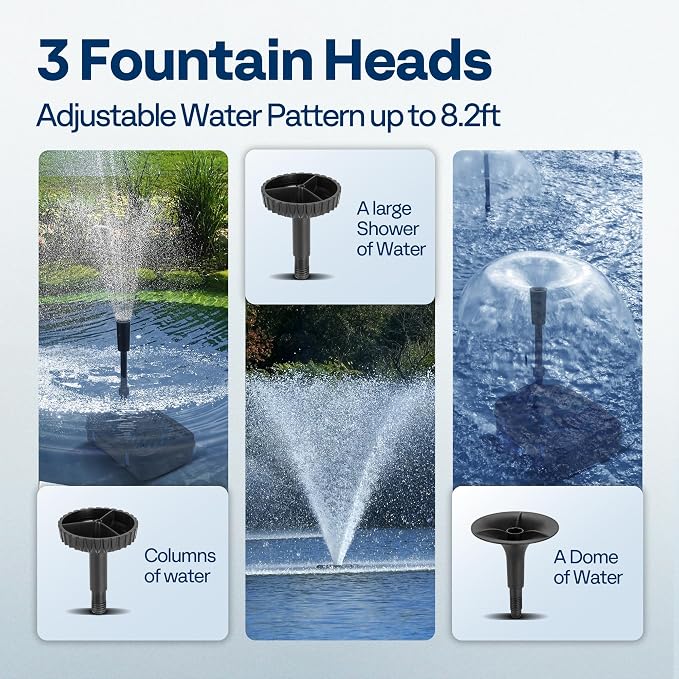 VIVOHOME All-in-One Pond Filter Fountain System Kits, 790 GPH Submersible Water - Image 4