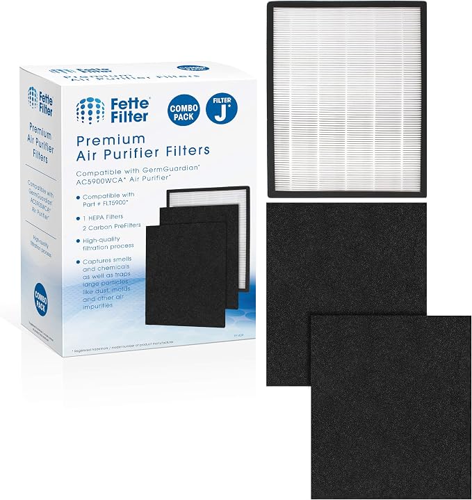 Fette Filter - Premium H13 True HEPA Replacement Filter J Compatible by Fette+Filter