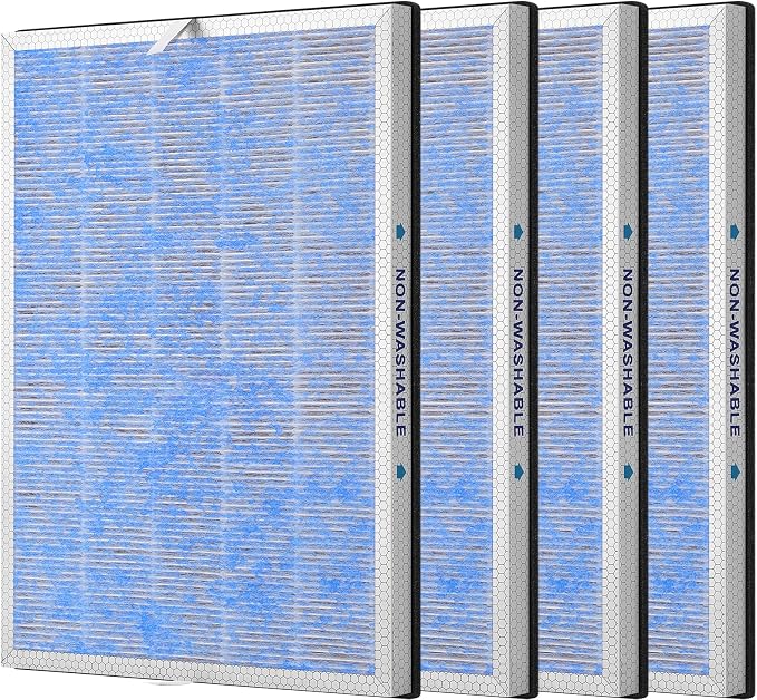 4 Pack MSA3/MSA3S True HEPA Filter Replacement Compatible by CINETURE