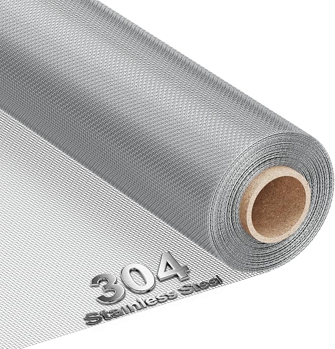 MAGZO 304 Stainless Steel Mesh Screen Roll 47in x 16ft by MAGZO