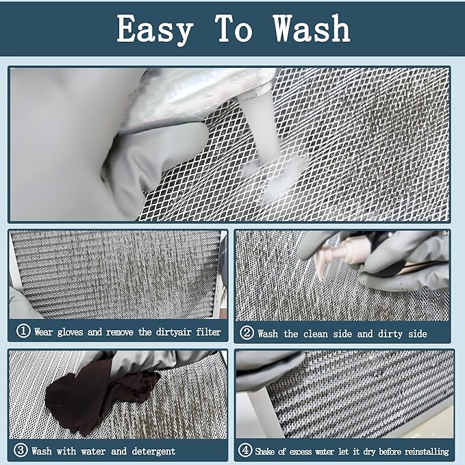 AUC Metal Washable Electrostatic Furnace Air Filter 1 inch, Aluminum Reusable - Image 5