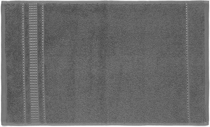 Melissa Linen, Bath Towel Set of 8, 2X Bath Towel, 2X Hand Towel, 4X Fingertip Towels, 100% Turkish Cotton Towels and Kitchen, Absorbent, Quick Dry, Durable and Soft Shower Towel, Dark Grey