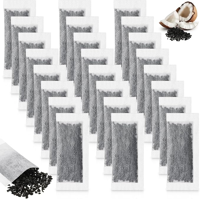 24 Packs Replacement Activated Charcoal Distiller Filters Coconut Shell by Lounsweer