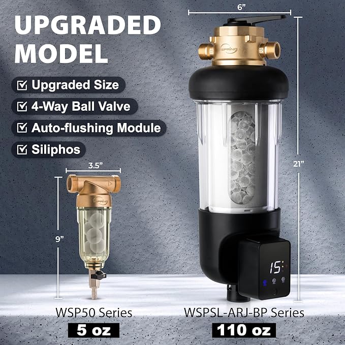 iSpring WSP50SL-ARJ-BP, NSF Certified, Whole House Spin Down Sediment Water - Image 3