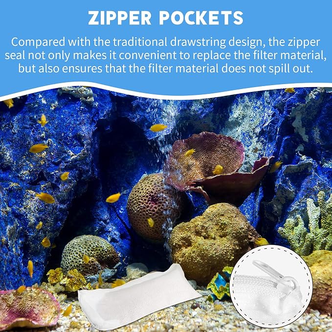 Tegeme 10 Pieces Small Aquarium Filter Media Bags - Image 4