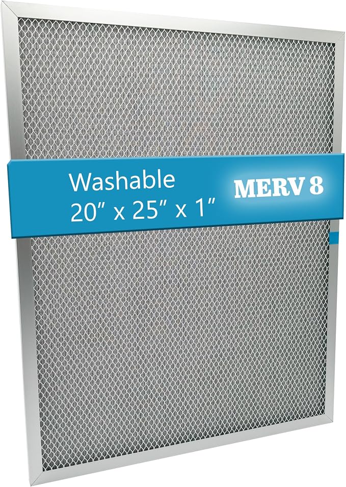 Washable Electrostatic Furnace Air Filter, MERV 8, Aluminum Reusable Filter by wioAIR