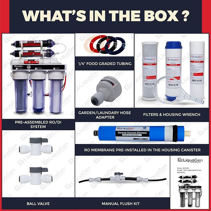 LiquaGen - 6 Stage Portable Dual Use Drinking and Aquarium Reef/Deionization | - Image 6