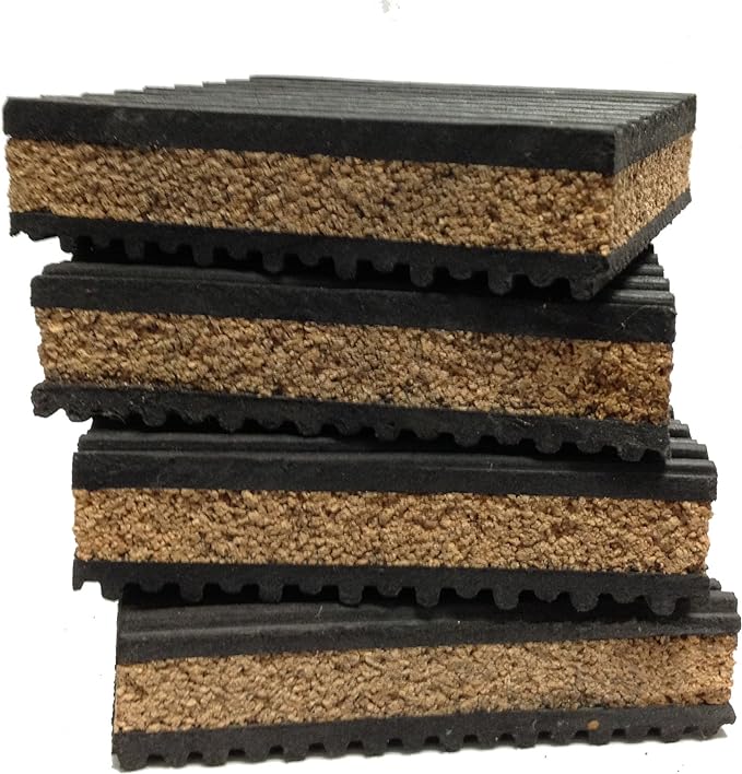 Cork & Rubber Anti Vibration Pads 6" x 6" - Image 3