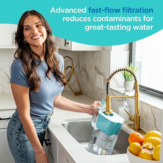HOMEWATER 10-Cup Pitcher Filter – BPA-Free, High-Capacity 2.4L Pitcher - Image 3